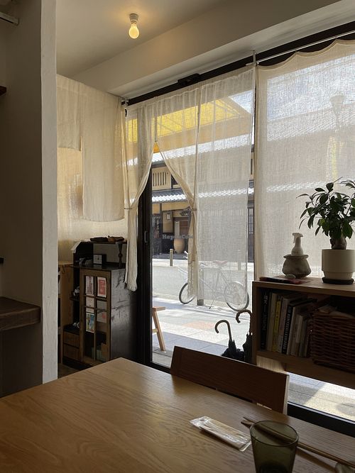 The interior of the restaurant, which was all done by the owners/ chefs themselves   at Soba Horiba in Kyoto