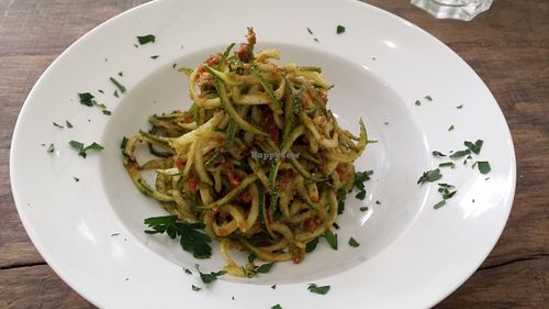 Courgette spaghetti at The Green Rocket Cafe in Bath