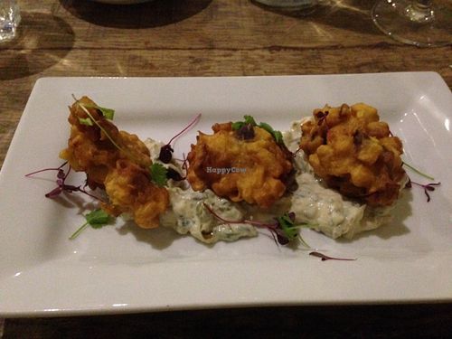 Celeriac fritters - amazing! at The Green Rocket Cafe in Bath