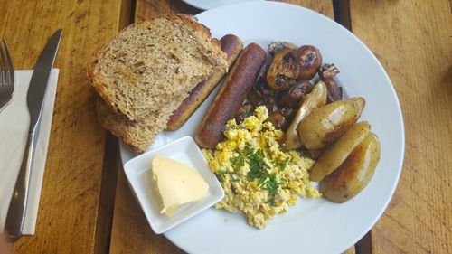 all vegan fry up at The Green Rocket Cafe in Bath