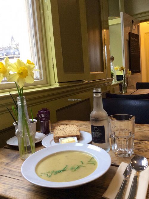 Soup of the day at The Green Rocket Cafe in Bath