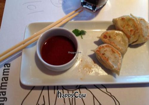 Vegan dumplings. at Wagamama  in Stockholm