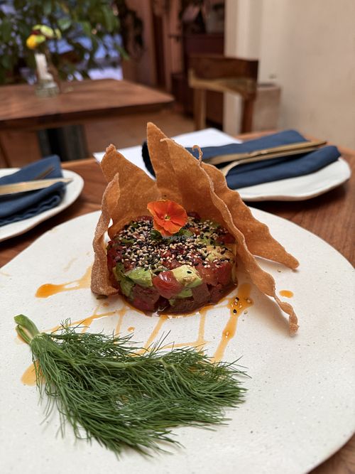 Water melon appetizerr  at El Mundo Restaurante in Mexico City