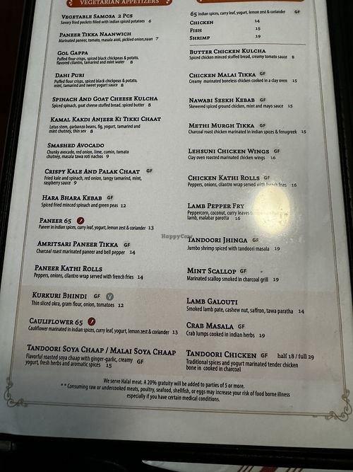   at Saffron Indian Cuisine in Cary