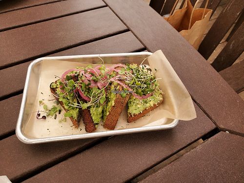 Avocado toast with delicious homemade Buckwheat 🍞 at GoodLife Cafe and Bakery in Mendocino