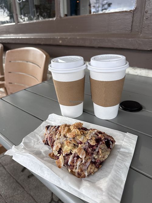 Vegan scone  at GoodLife Cafe and Bakery in Mendocino