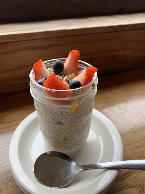 Chai pudding  at GoodLife Cafe and Bakery in Mendocino