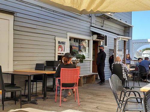 Patio Dining at GoodLife Cafe and Bakery in Mendocino