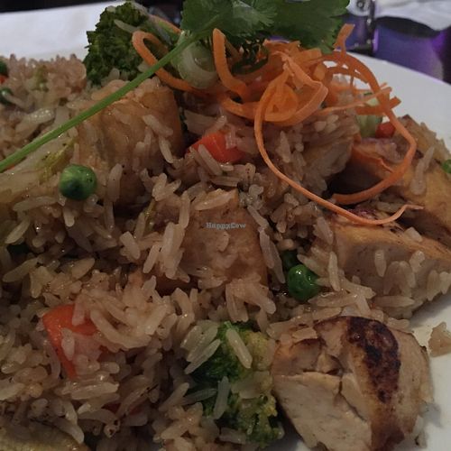 Vegetable fried rice. They were generous with the tofu, which was great! at Cravin Thai in Hamburg
