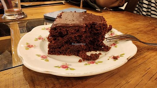 brownie. more like chocolate cake. okay. at ALTRAMUZ - Sagarnaga in La Paz