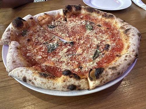 With vegan parm  at Fellas Pizzeria & Bar in 