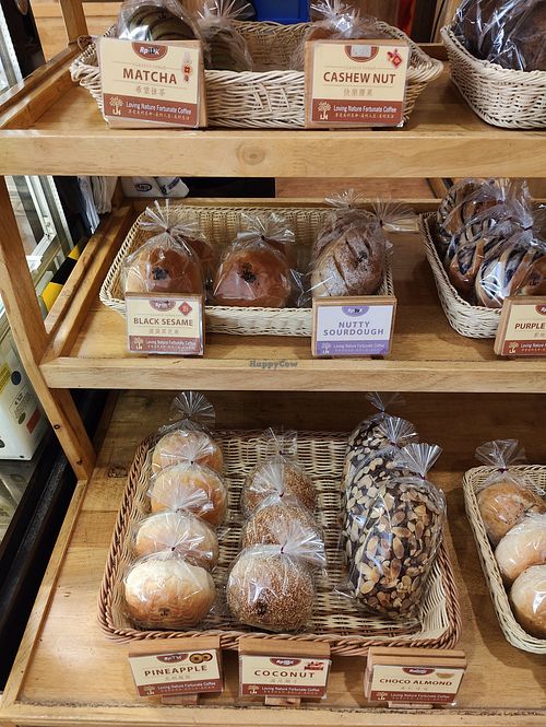 Matcha, cashew nut, black sesame, nutty sourdough, pineapple, coconut,   at LN Fortunate Coffee 世界幸福咖啡 -Sungai Panas in Batam