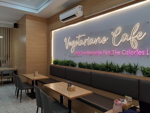 cafe interior at Sambelano - Vegetariano Cafe in Batam