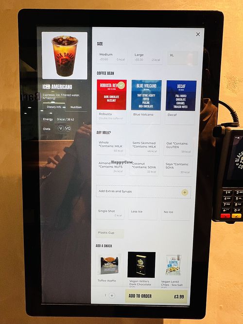 Ordering system   at Black Sheep Coffee  in Aberdeen