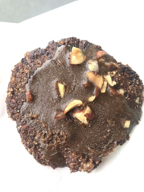 vegan paleo cookie at Dangerous Kitchen in Takaka