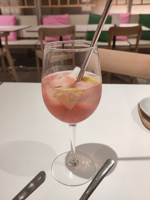 The Pink Signore cocktail at Pompidop in Brussels