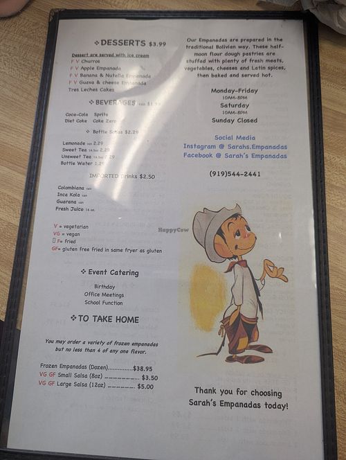  at Sarah's Empanadas in Durham