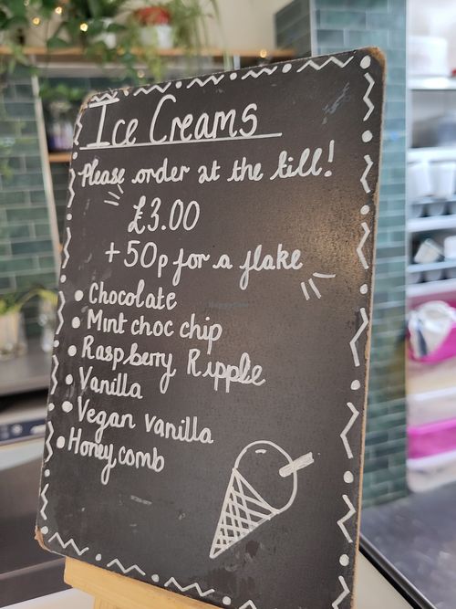 vegan icecream at Newfold Farm Cafe in Edale