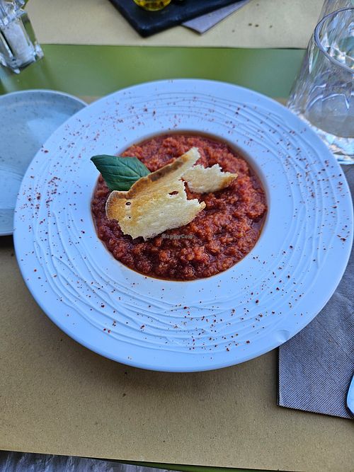 tomato soup at Saturnalia Wine Bar con Cucina in Saturnia