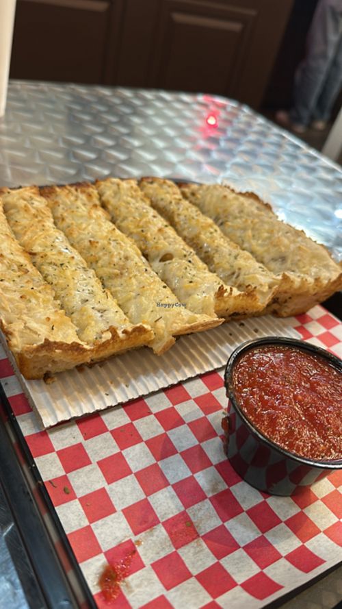 Vegan cheesy garlic breadsticks   at Twisted Sourdough in Henderson
