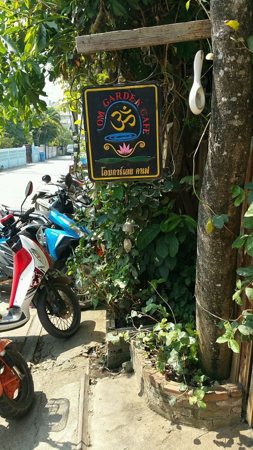 entrance at Om Garden Cafe in Pai