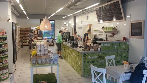 inside at Organic Corner Food Store and Bistro in Warsaw