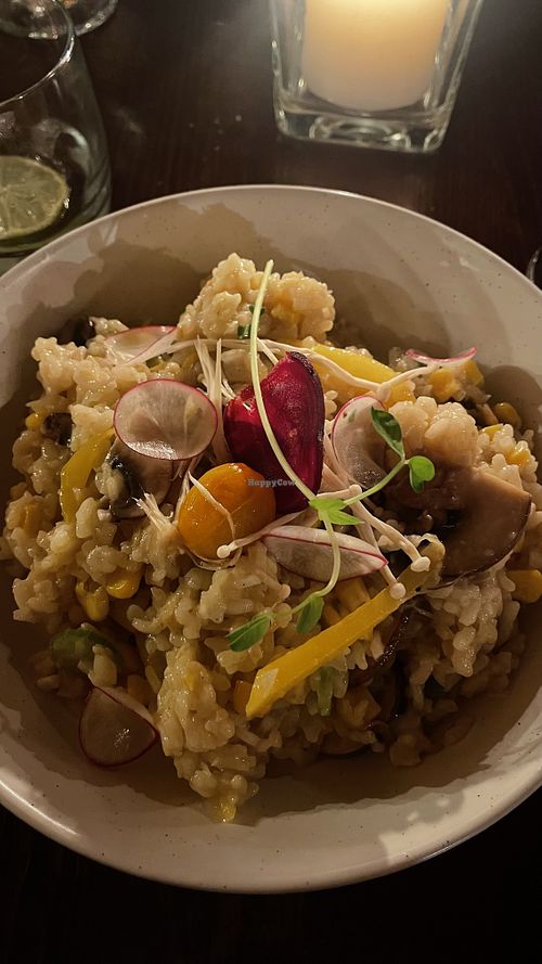 Vegan risotto   at PV Cuisine  in 100 Mile House