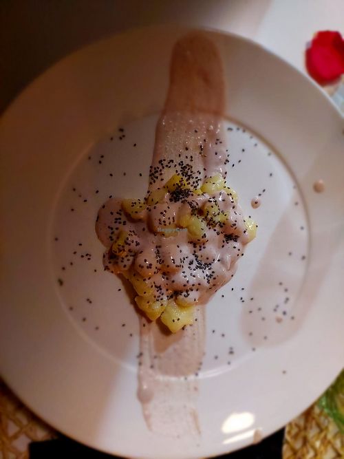 Potatoes Gnochetti with nut cream and poppyseeds at Pan GhEA in Milan
