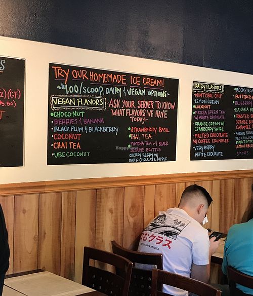 Vegan ice cream   at Malee Thai in Longmont