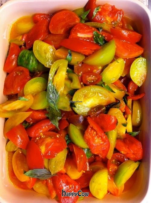 marinated heirloom tomates at UVA in Bogota