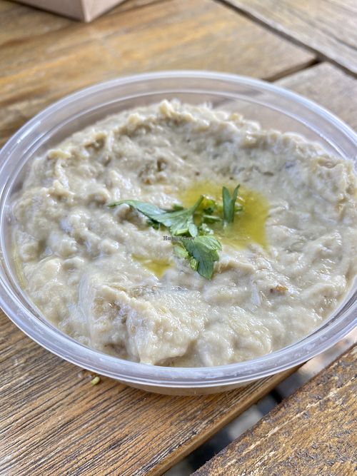 Eggplant spread  at Manoushee in Santa Clarita