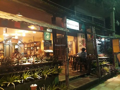 Outside at Charlie and Lek Health Restaurant in Pai