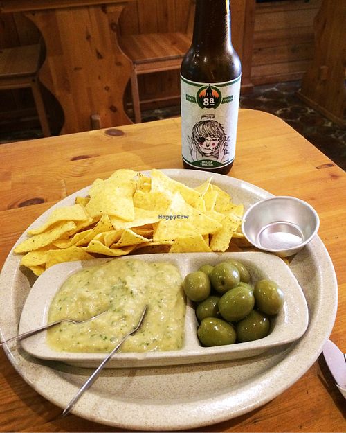 Nachos with hummus and olives.   at Princesa do Castelo in Lisbon
