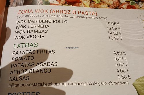 Wok veggie is vegan at Cuba Bar Albir in Albir