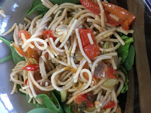 Veggie lo mein at Whole Life Natural Market in Machias