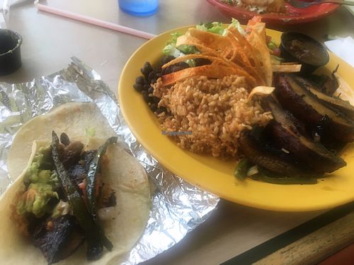 Portabella Fajitas at Senor Veggie in San Antonio