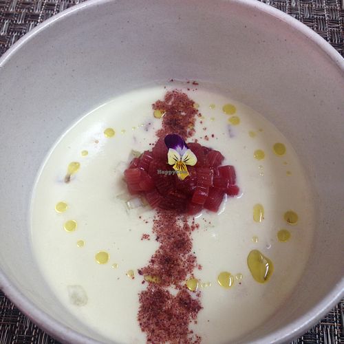 almond gazpacho at The Juice Cellar in Belfast