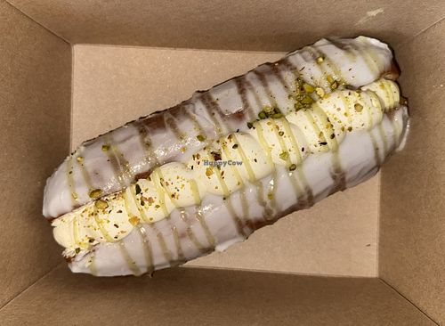 Pistachio, Cream, Iced Bun.   at BEK sourdough bakery - Southampton in Southampton