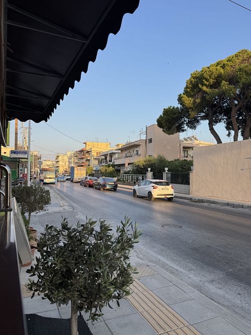 View from table by the window   at Salvatore in Rhodes