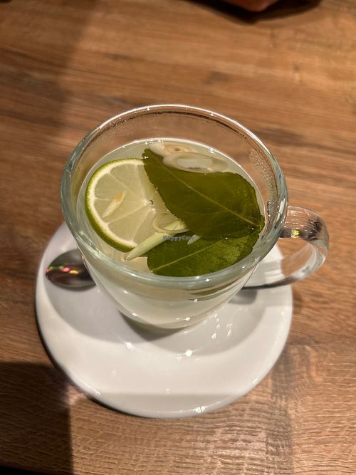 Winter tea with ginger lemongrass etc  at To1980 Vegan - Pempelfort in Dusseldorf