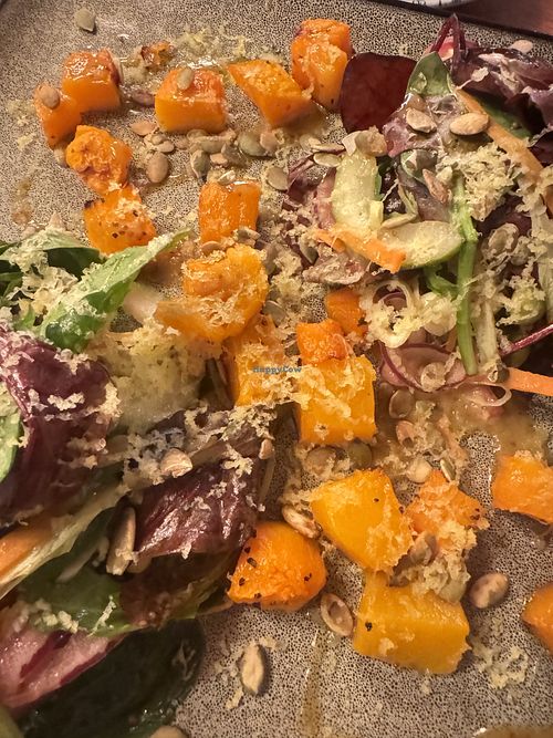 Quinoa and Squash Salad with Vegan Cheesee  at Plas Yn Dre in Bala