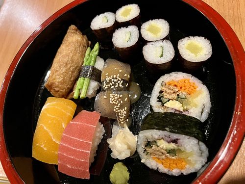 Vegan sushi plate #Veganuary at Veg Japan ベジジャパン in Bangkok