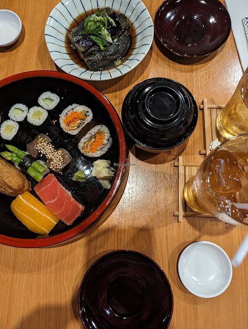 sushi platter at Veg Japan ベジジャパン in Bangkok
