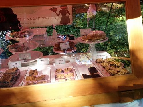 Petunias delicious goodies at Portland Farmers Market at Petunia's Pies and Pastries in Portland