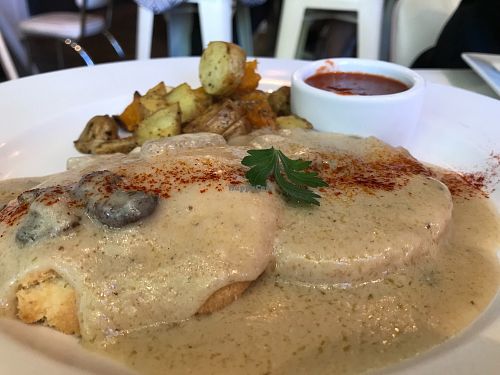 Biscuits and gravy at Petunia's Pies and Pastries in Portland