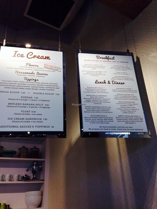 Menu 1- not baked goods at Petunia's Pies and Pastries in Portland