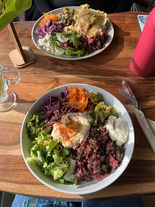 Lasagne…and buddah bowl   at The Veg Box Cafe - London in North West London
