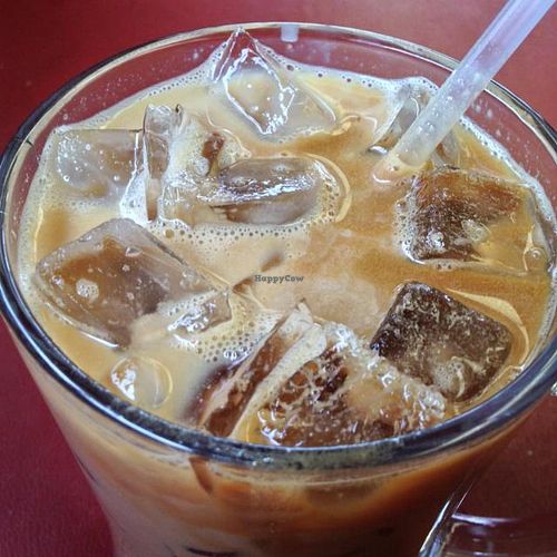 iced soy latte at Grindhouse Cafe in Griffith