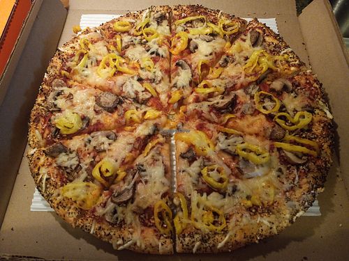 Pizza with plant-based cheese at Cottage Inn Pizza in Waterford