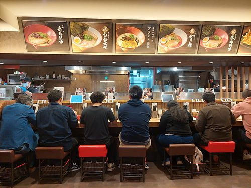 Inside at Ippudo in Kanazawa